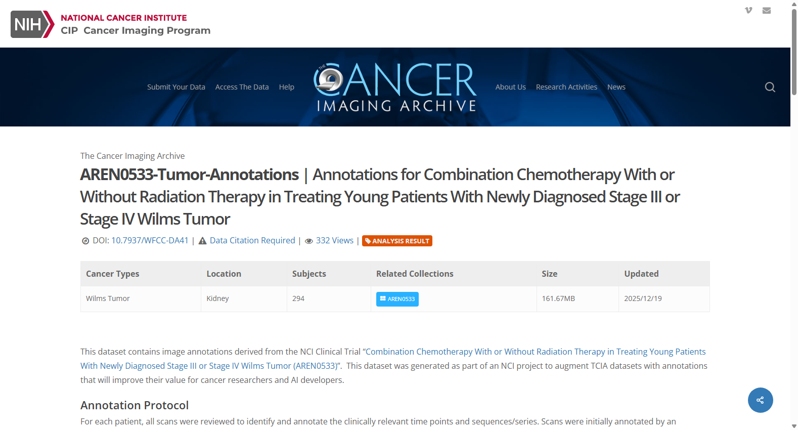 AREN0533-TUMOR-ANNOTATIONS
