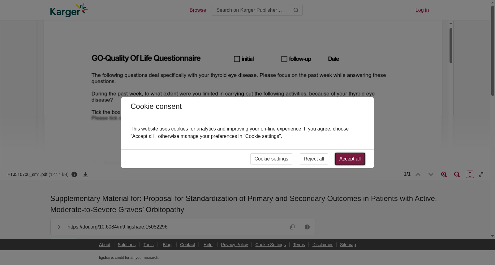 Supplementary Material for: Proposal for Standardization of Primary and Secondary Outcomes in Patients with Active, Moderate-to-Severe Graves’ Orbitopathy