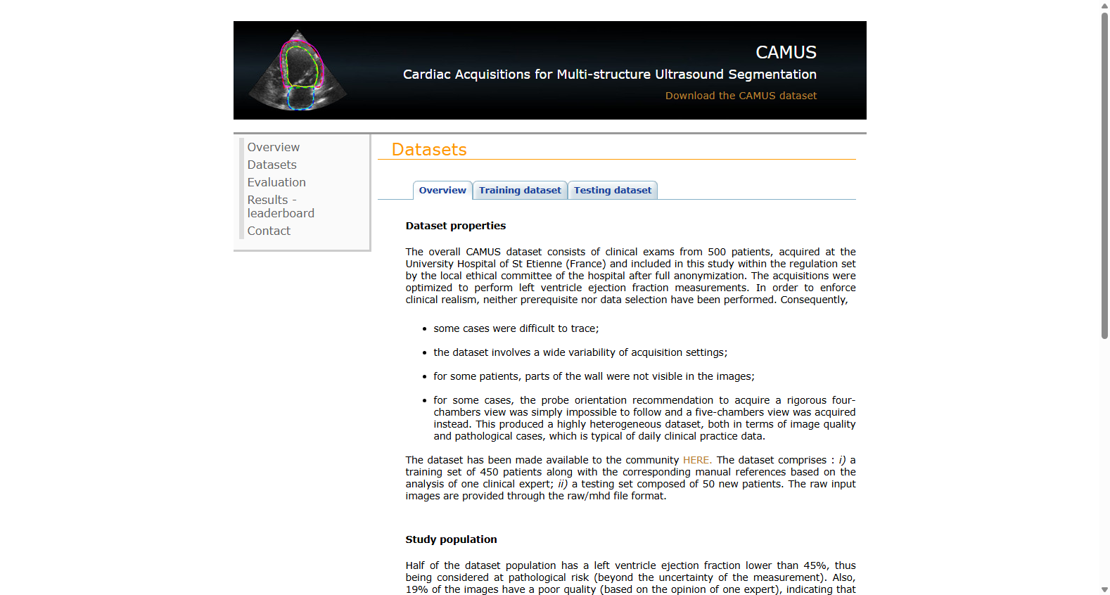 CAMUS心脏超声分割数据