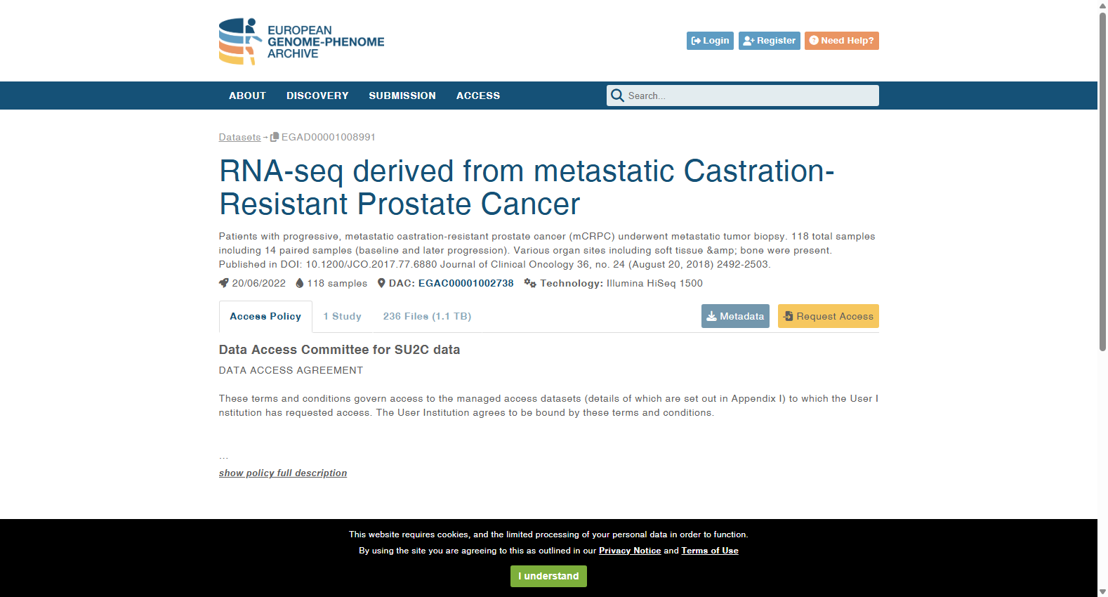 RNA-seq derived from metastatic Castration-Resistant Prostate Cancer
