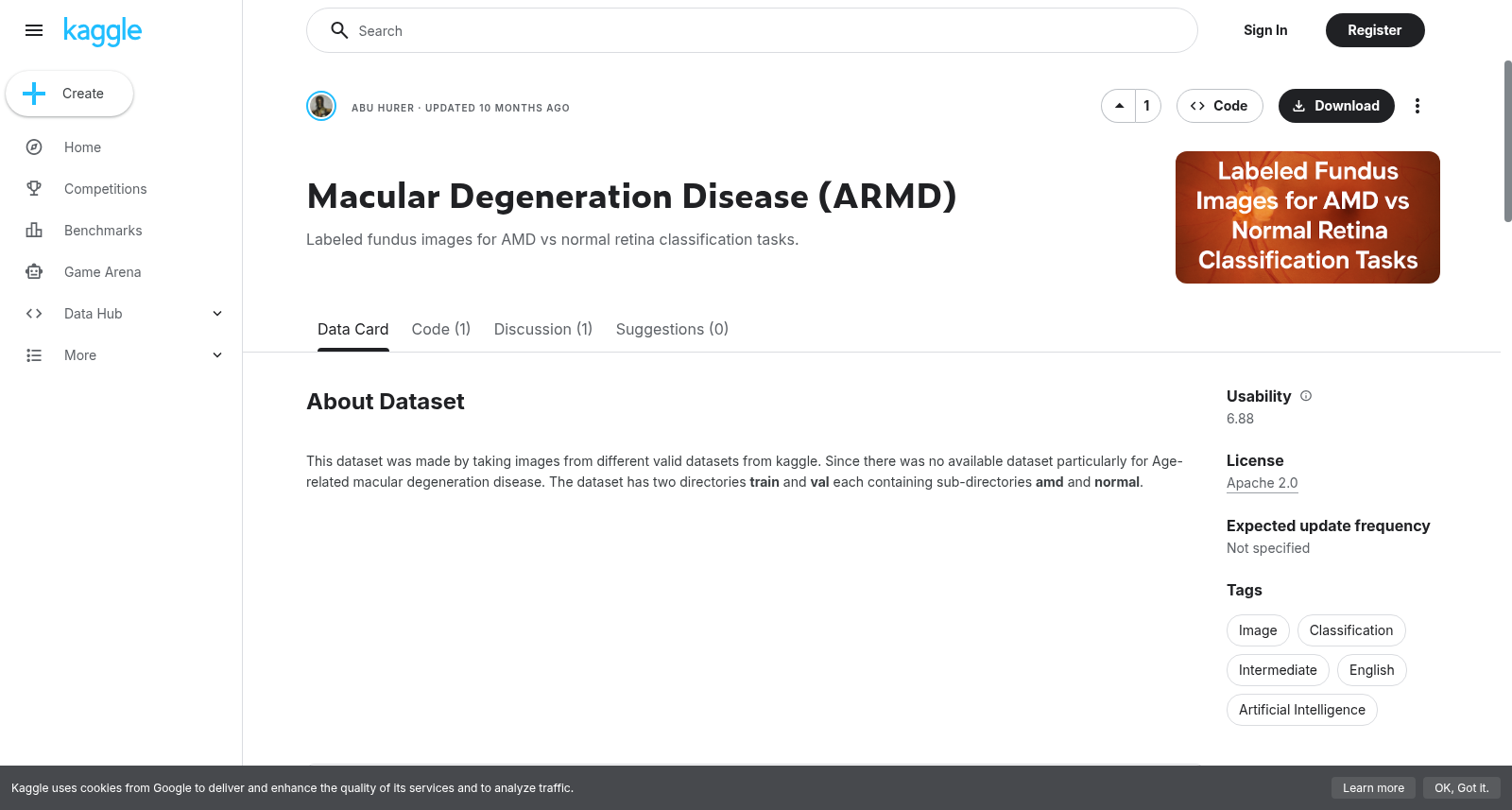 黄斑变性疾病(ARMD)数据集