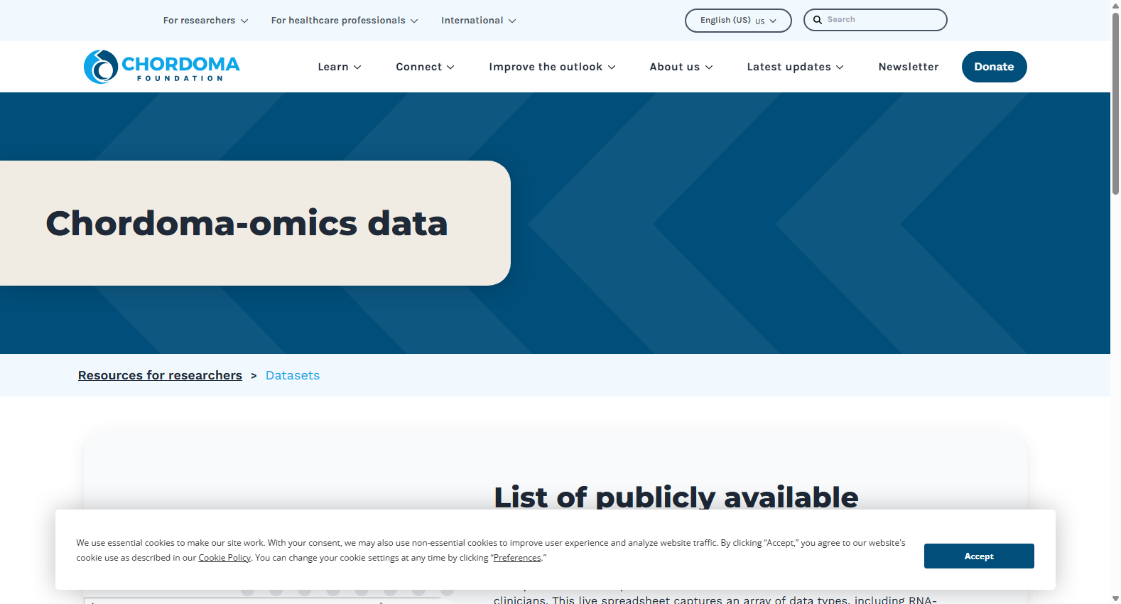 Chordoma-omics data