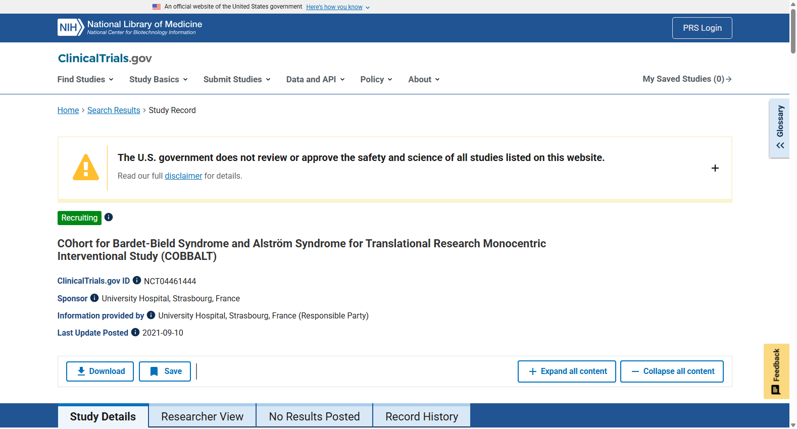COhort for Bardet-Biedl Syndrome and Alström Syndrome for Translational Research