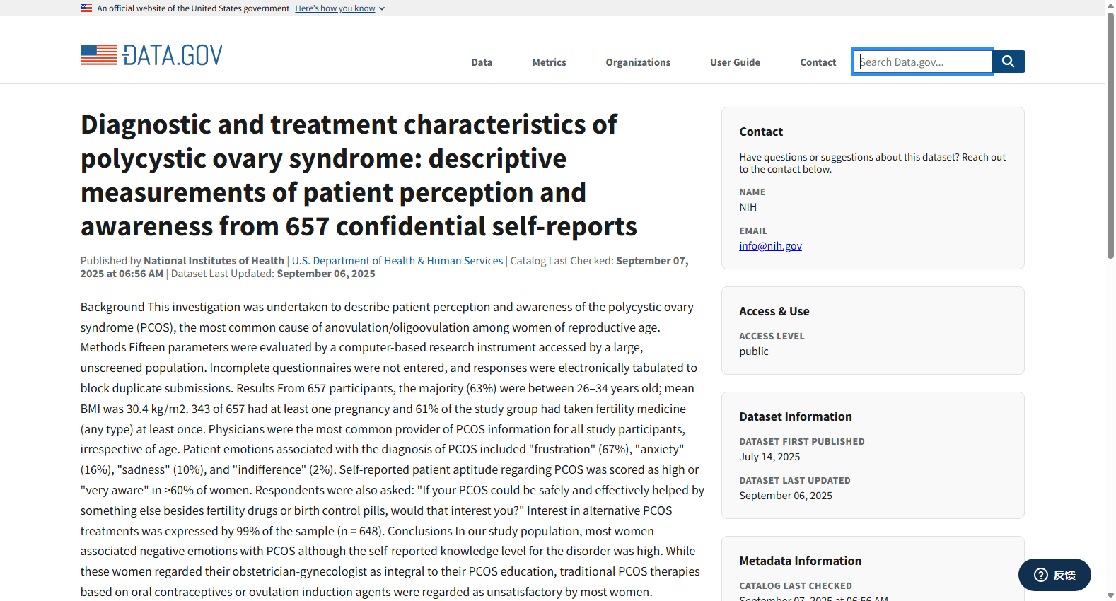 Diagnostic and Treatment Characteristics of PCOS