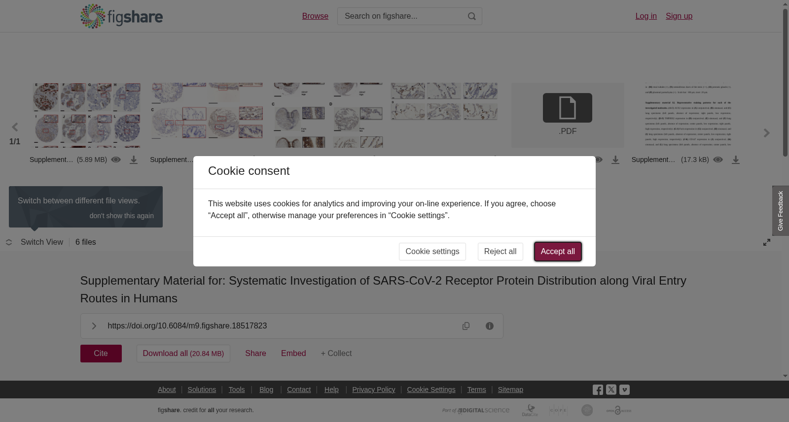 SARS-CoV-2受体蛋白在人体病毒进入途径中分布的系统性研究补充材料