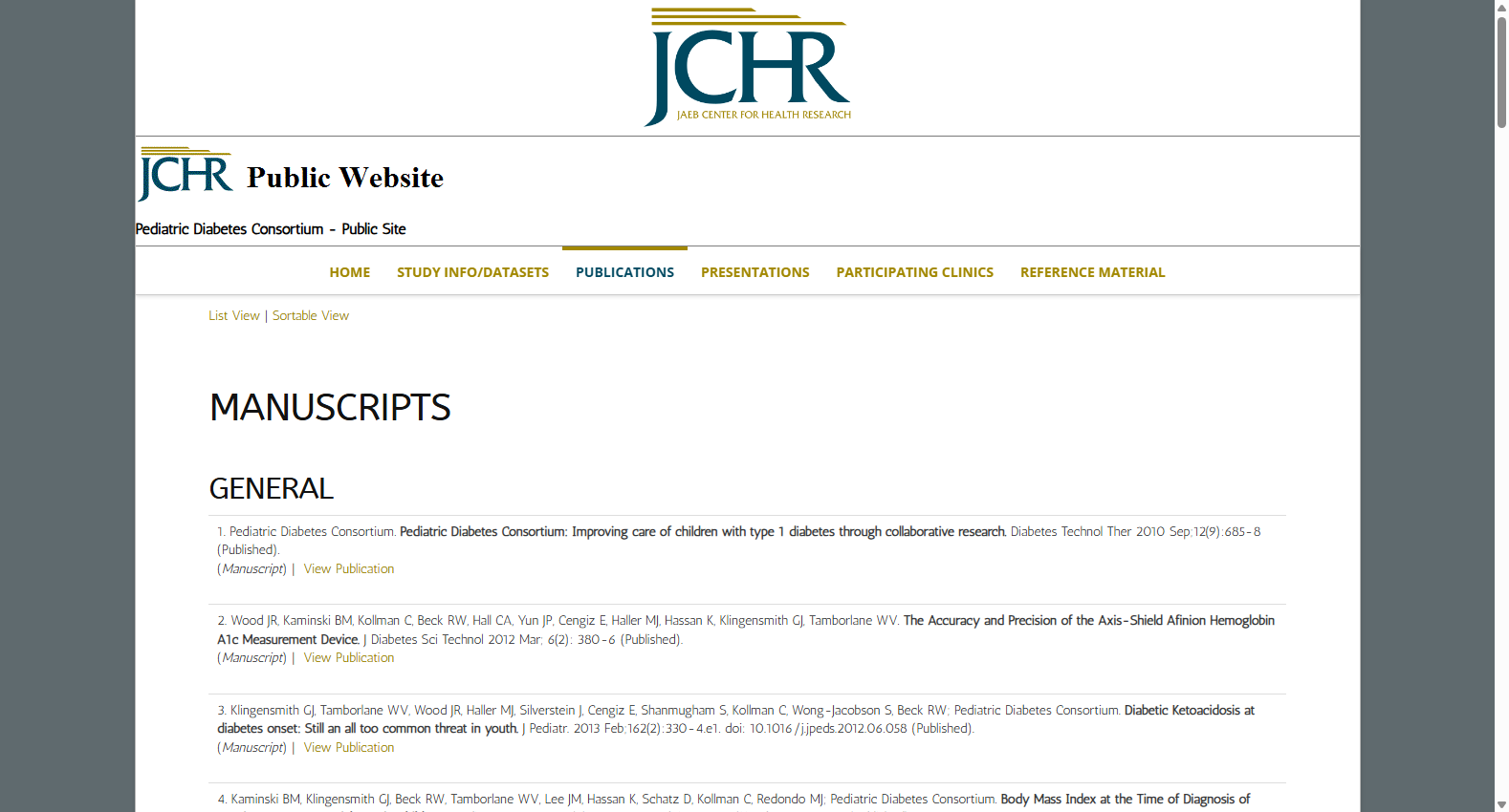 Pediatric Diabetes Consortium Type 2 Diabetes Registry