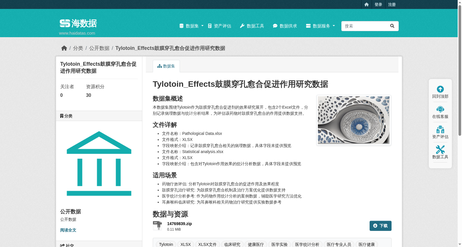 Tylotoin_Effects鼓膜穿孔愈合促进作用研究数据