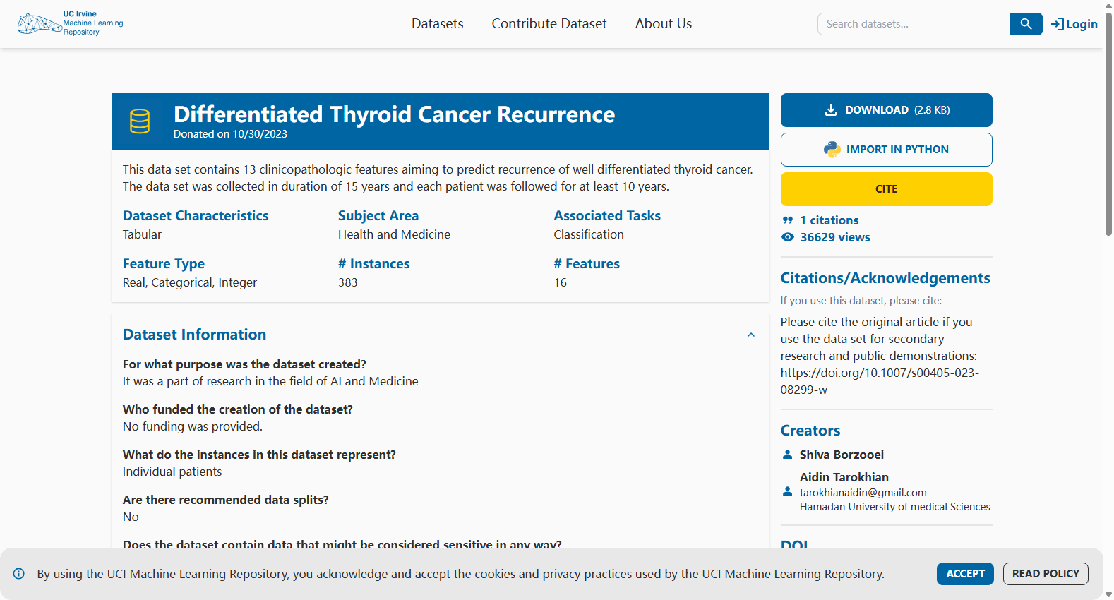 Differentiated Thyroid Cancer Recurrence